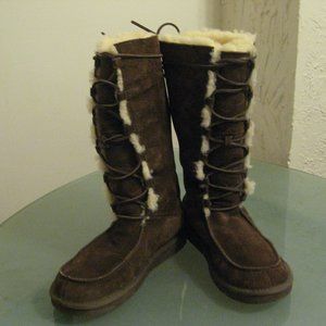 Ugg Womens Dark Brown Whitley lace up high boots size11